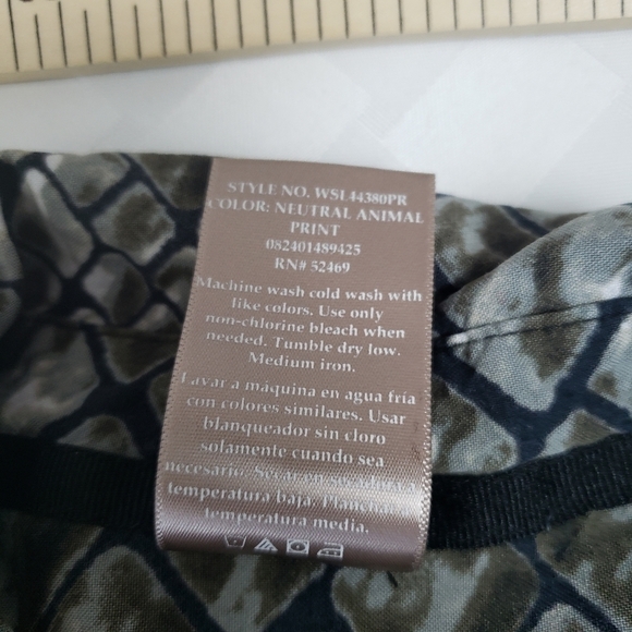 White Stag Collar Green Button Down Long Sleeve Women's Size M - Picture 8 of 8